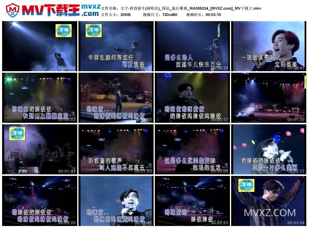 毛宁-黄昏放牛(演唱会)_国语_流行歌曲_MA306234